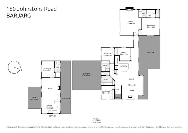 Floorplan of Homely rural property listing, 180 Johnstons Road, Barjarg VIC 3723