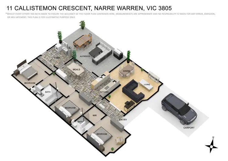 Floorplan of Homely house listing, 11 Callistemon Crescent, Narre Warren VIC 3805