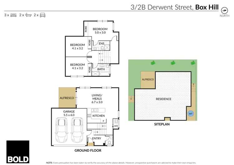 Floorplan of Homely townhouse listing, 3/2B Derwent Street, Box Hill North VIC 3129