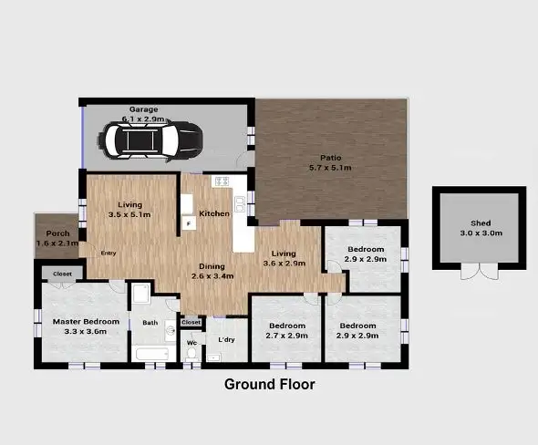Floorplan of Homely house listing, 8 Goss Drive, Collingwood Park QLD 4301