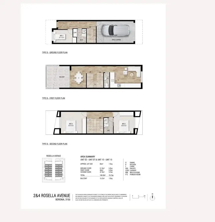 Floorplan of Homely townhouse listing, 2/2 Rosella Avenue, Boronia VIC 3155