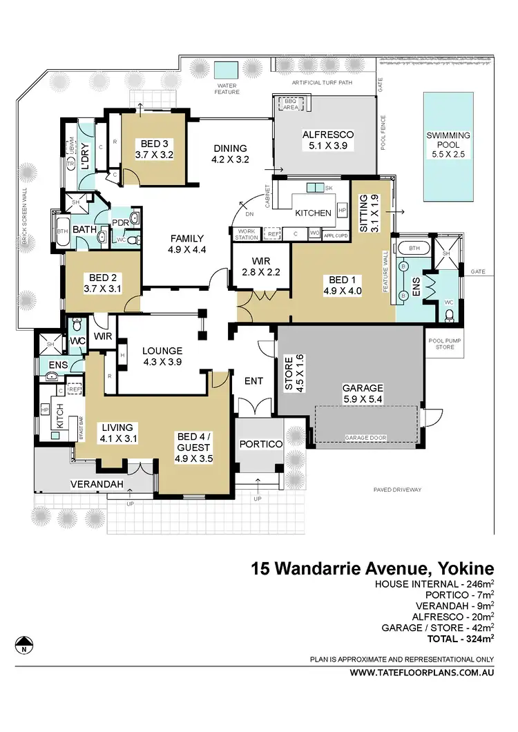 Floorplan of Homely house listing, 15 Wandarrie Avenue, Yokine WA 6060