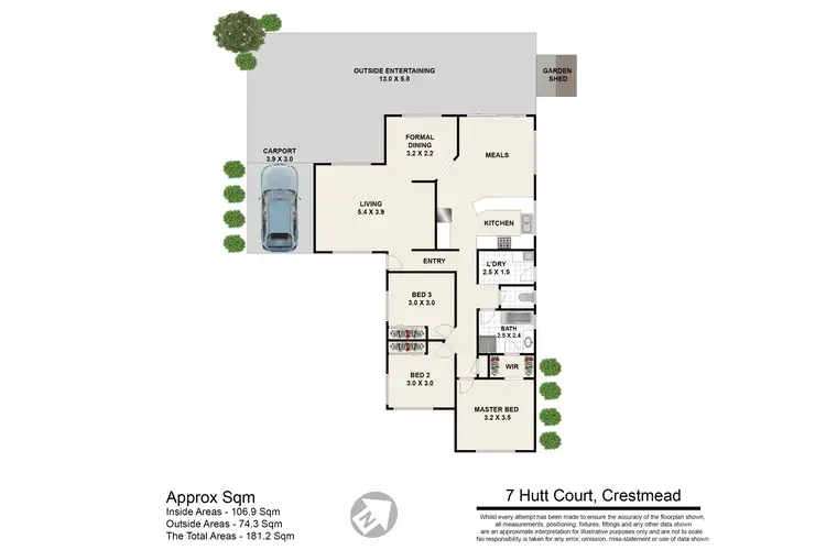 Floorplan of Homely house listing, 7 Hutt Court, Crestmead QLD 4132