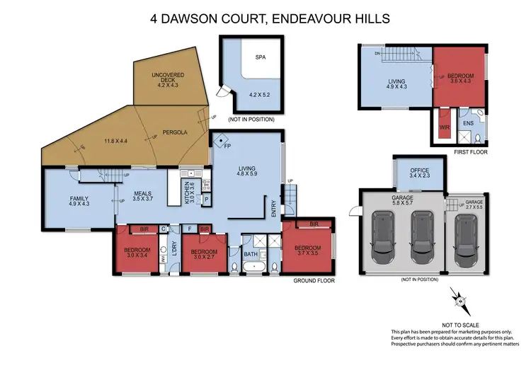 Floorplan of Homely house listing, 4 Dawson Court, Endeavour Hills VIC 3802