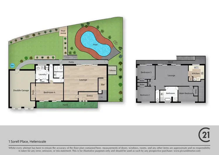 Floorplan of Homely house listing, 1 Sorell Place, Helensvale QLD 4212