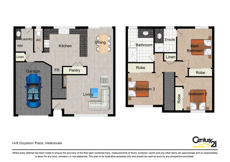 Floorplan of Homely townhouse listing, 14/8 Doyalson Place, Helensvale QLD 4212