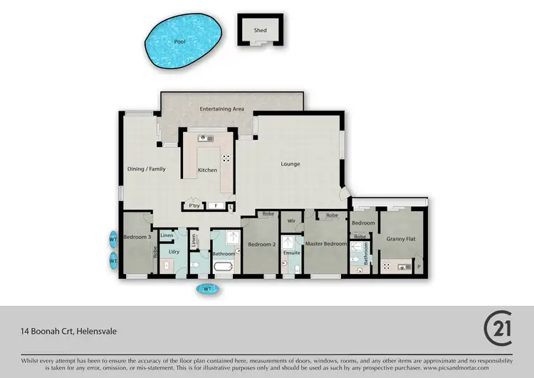 Floorplan of Homely house listing, 14 Boonah Ct, Helensvale QLD 4212