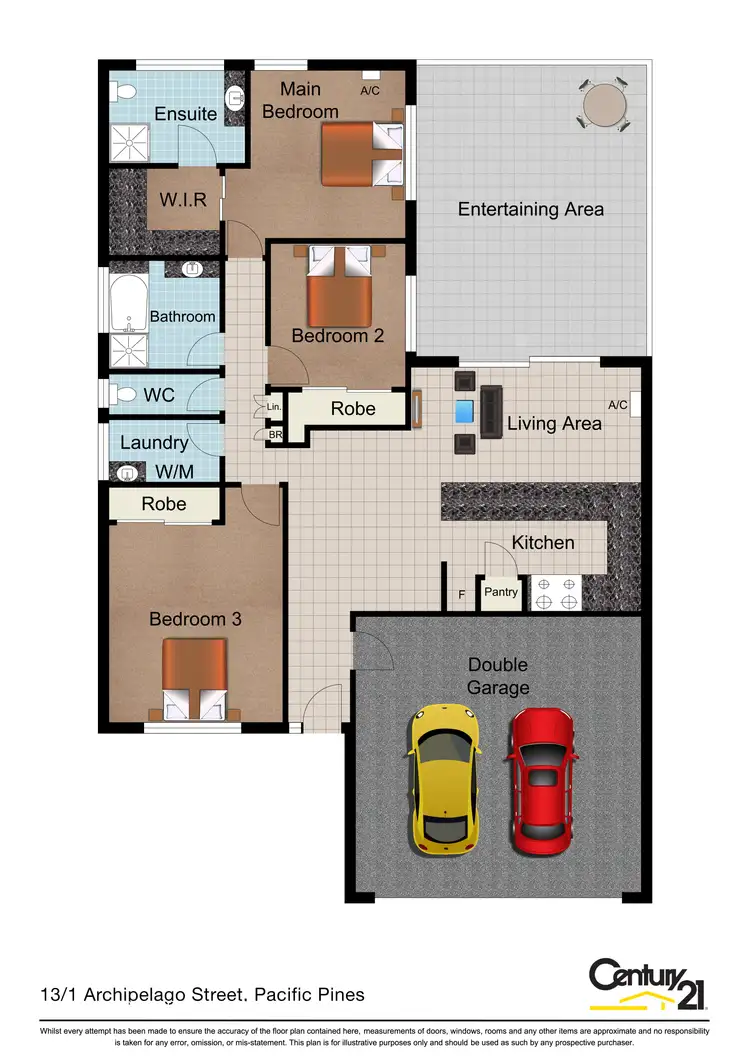 Floorplan of Homely villa listing, 13/1 Archipelago Street, Pacific Pines QLD 4211