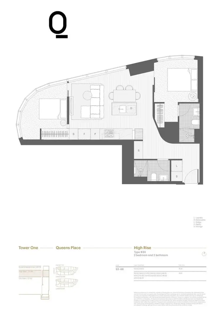 Floorplan of Homely apartment listing, 5912/350 Queen Street, Melbourne VIC 3000