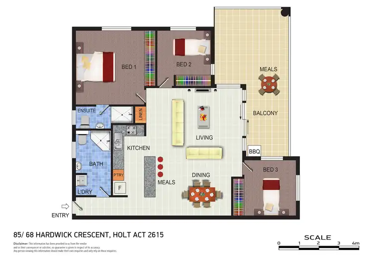 Floorplan of Homely apartment listing, 85/68 Hardwick Crescent, Holt ACT 2615