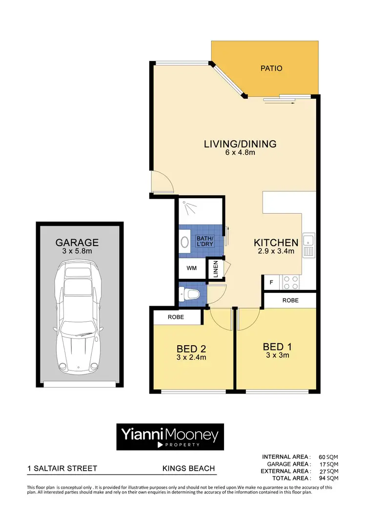 Floorplan of Homely unit listing, 13/1 Saltair Street, Kings Beach QLD 4551