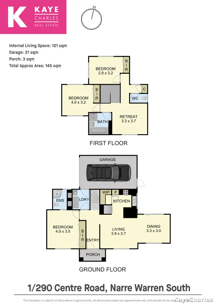 Floorplan of Homely townhouse listing, 1/290 Centre Road, Narre Warren South VIC 3805