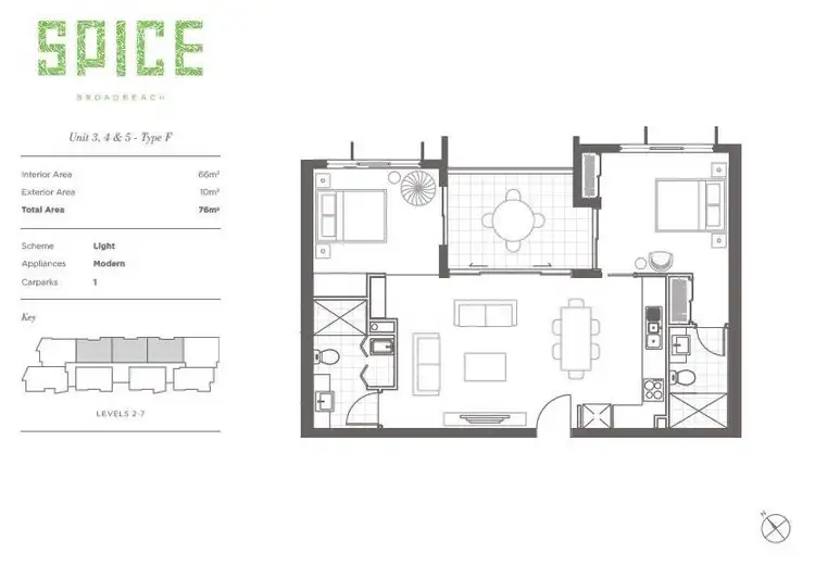 Floorplan of Homely apartment listing, 605/9 Hooker Boulevard, Broadbeach QLD 4218