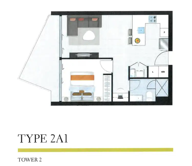 Floorplan of Homely apartment listing, 20106/37 Kyabra Street, Newstead QLD 4006