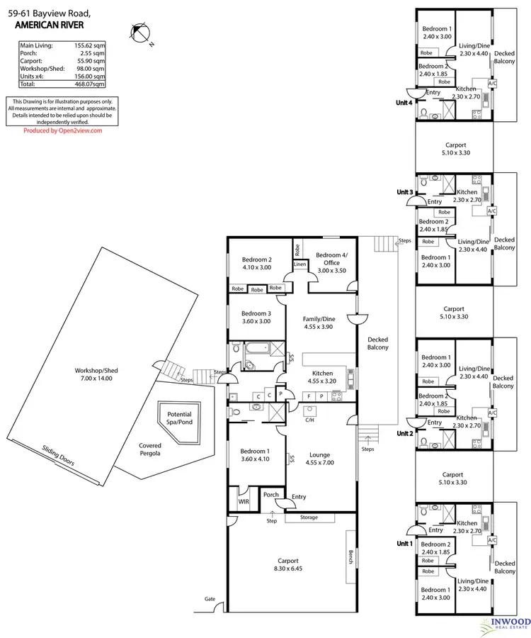 Floorplan of Homely house listing, 59-61 Bayview Road, American River SA 5221