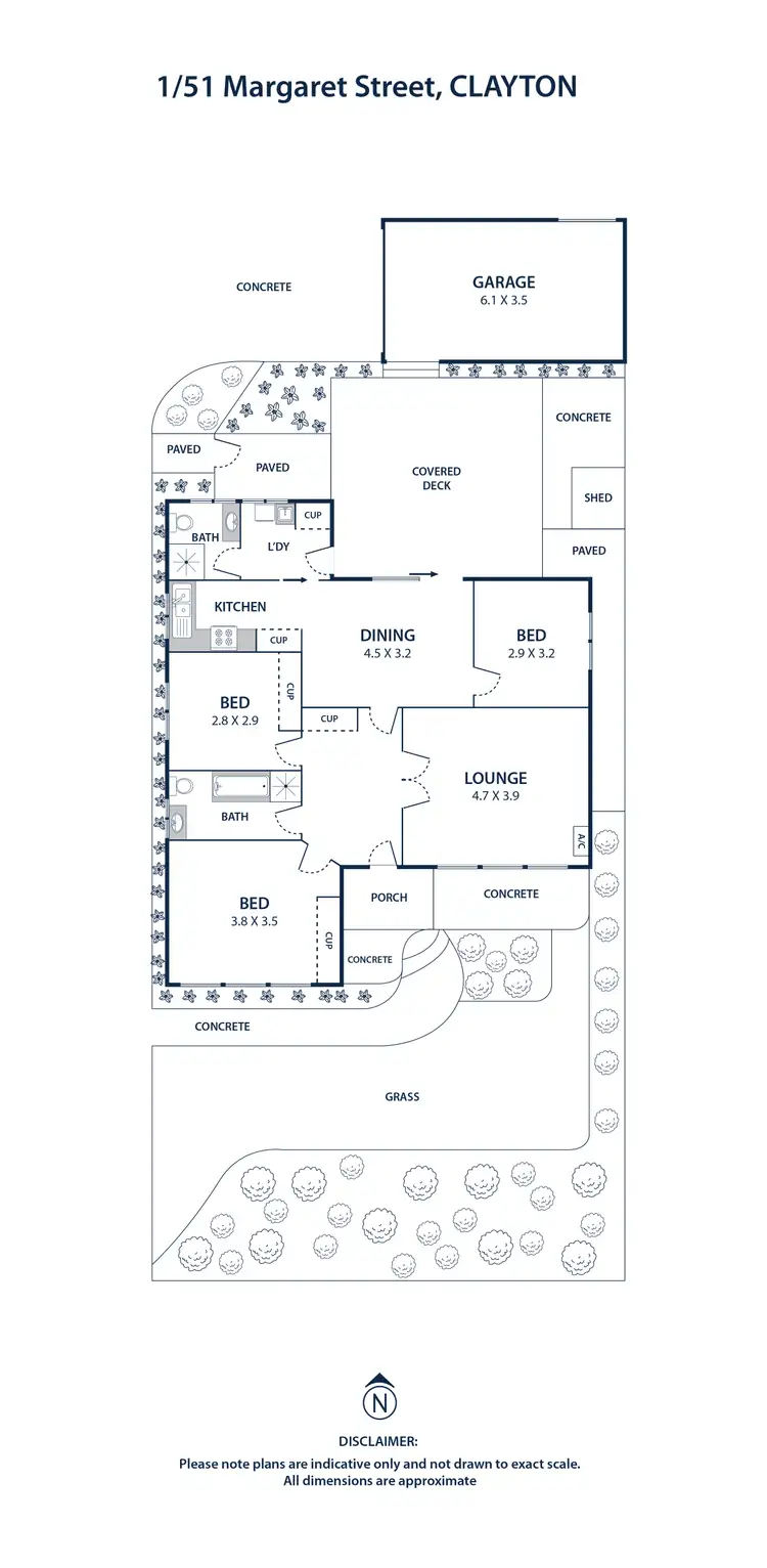 Floorplan of Homely unit listing, 1/51 Margaret Street, Clayton VIC 3168