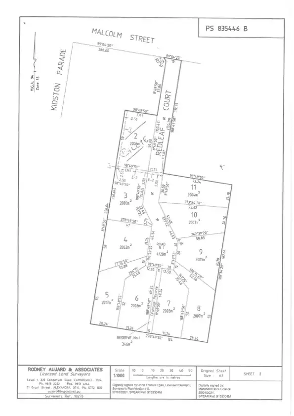 Floorplan of Homely land listing, LOT 7 Redleaf Court, Mansfield VIC 3722
