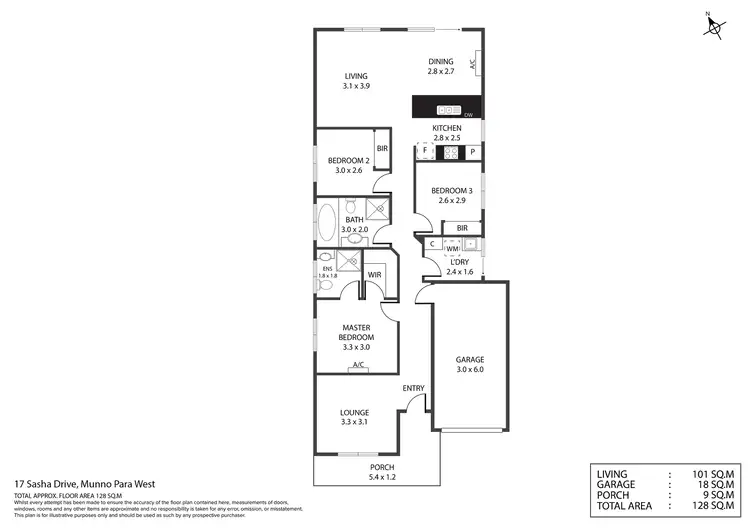 Floorplan of Homely house listing, 17 SASHA DRIVE, Munno Para West SA 5115