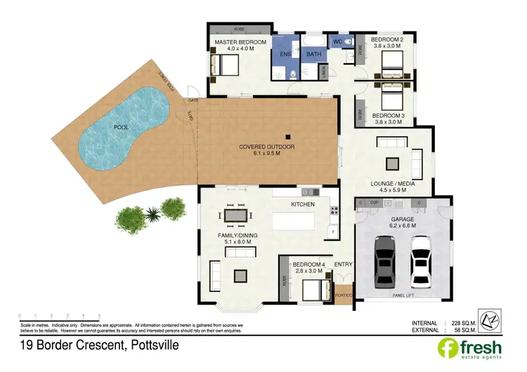 Floorplan of Homely house listing, 19 Border Crescent, Pottsville NSW 2489
