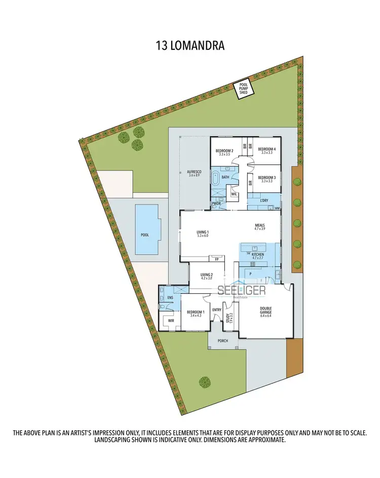 Floorplan of Homely house listing, 13 Lomandra Court, Yarrawonga VIC 3730