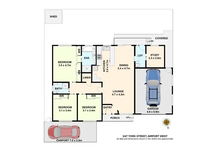 Floorplan of Homely villa listing, 2/47 York Street, Airport West VIC 3042