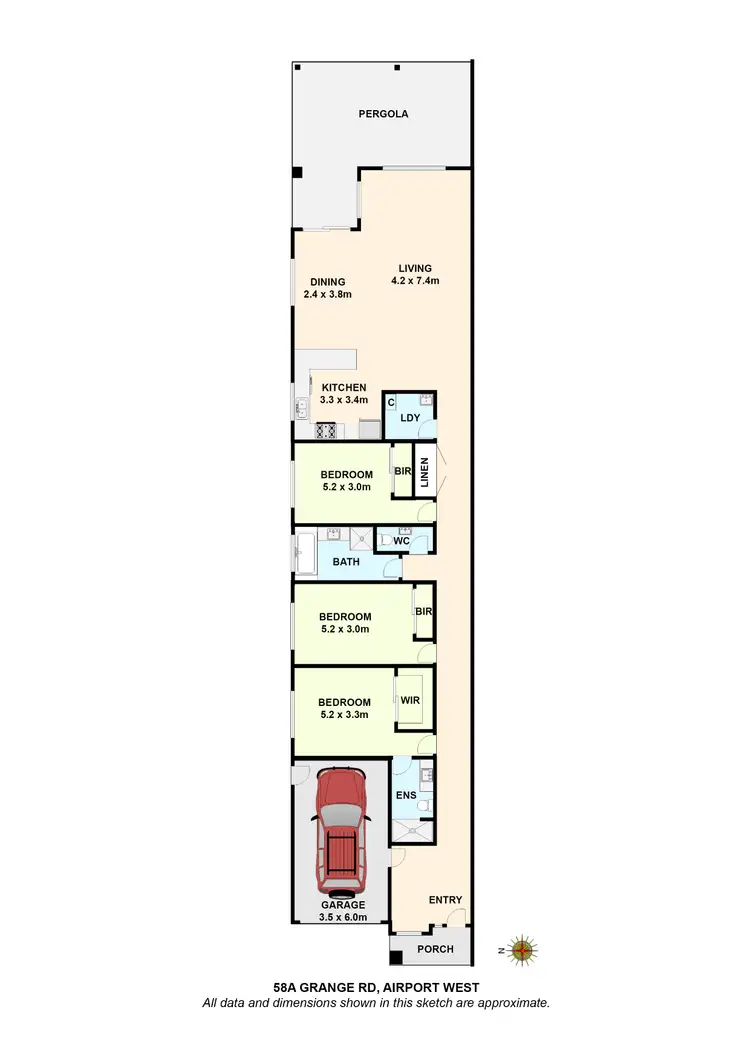 Floorplan of Homely townhouse listing, 58A Grange Road, Airport West VIC 3042