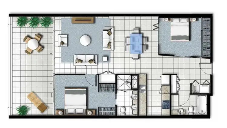 Floorplan of Homely apartment listing, 209/41 Harbour Town Drive, Biggera Waters QLD 4216