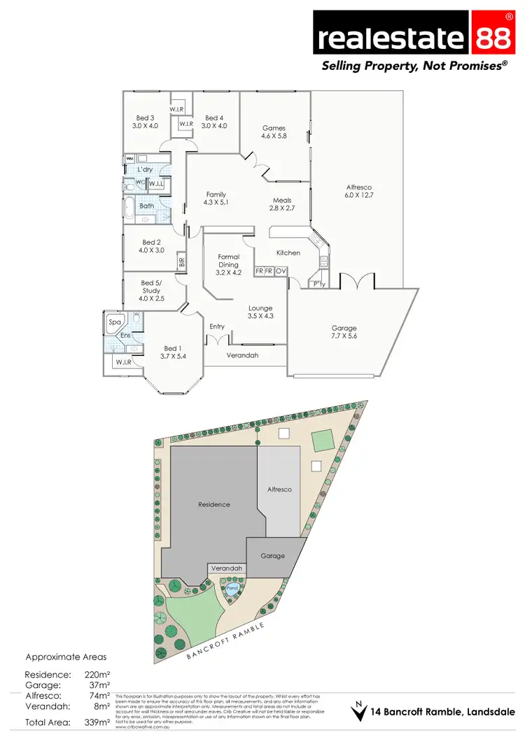 Floorplan of Homely house listing, 14 Bancroft Ramble, Landsdale WA 6065