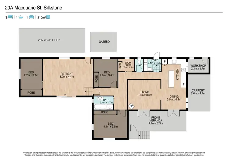 Floorplan of Homely house listing, 20A Macquarie Street, Silkstone QLD 4304