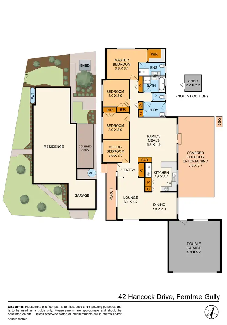 Floorplan of Homely house listing, 42 Hancock Drive, Ferntree Gully VIC 3156