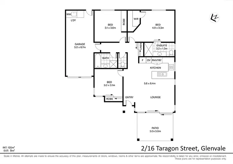 Floorplan of Homely semi-detached listing, 2/16 Taragon Street, Glenvale QLD 4350