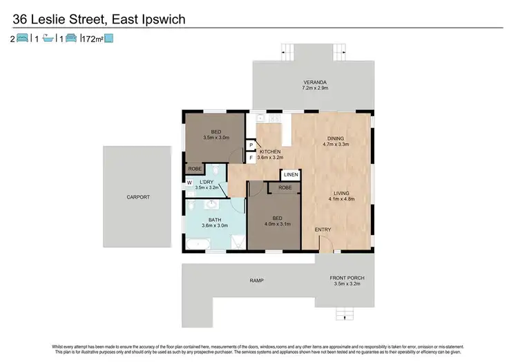 Floorplan of Homely house listing, 36 Leslie Street, East Ipswich QLD 4305