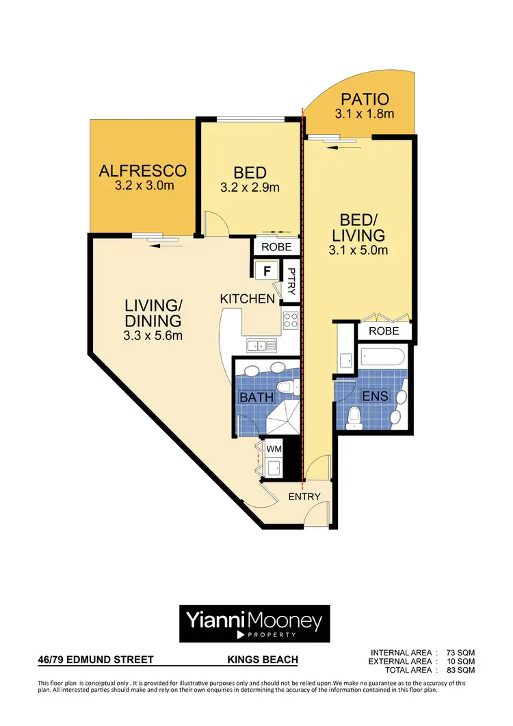 Floorplan of Homely unit listing, 46/79 Edmund Street, Kings Beach QLD 4551