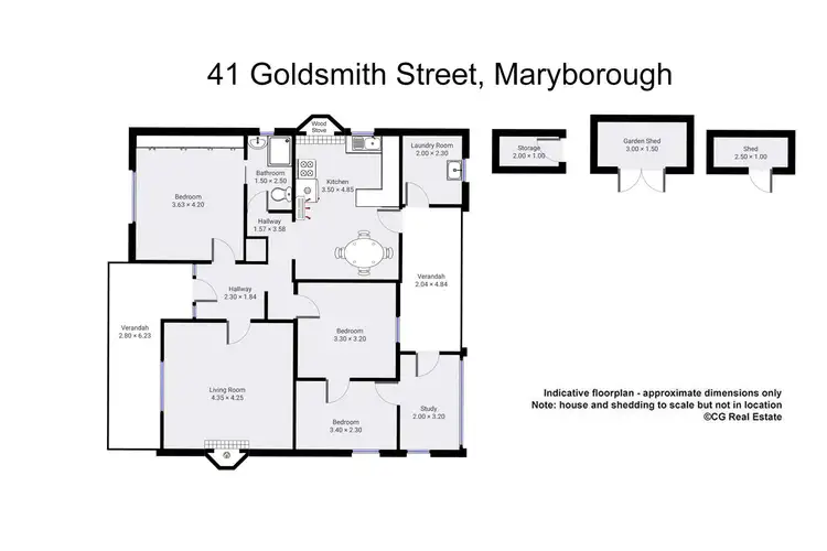 Floorplan of Homely house listing, 41 Goldsmith Street, Maryborough VIC 3465