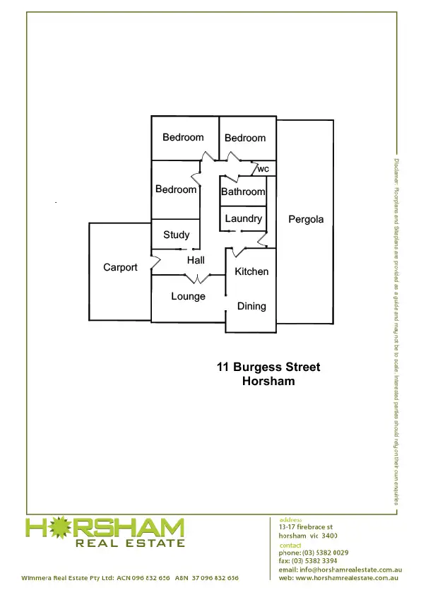 Floorplan of Homely house listing, 11 Burgess Street, Horsham VIC 3400