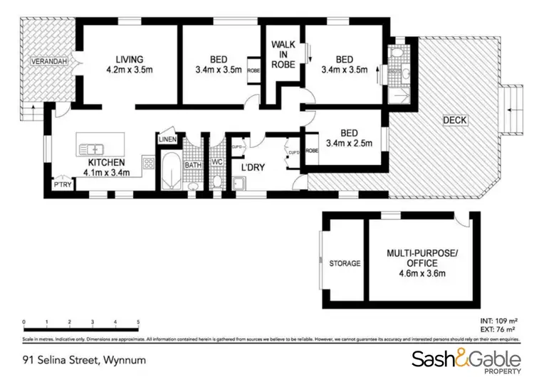 Floorplan of Homely house listing, 91 Selina Street, Wynnum QLD 4178