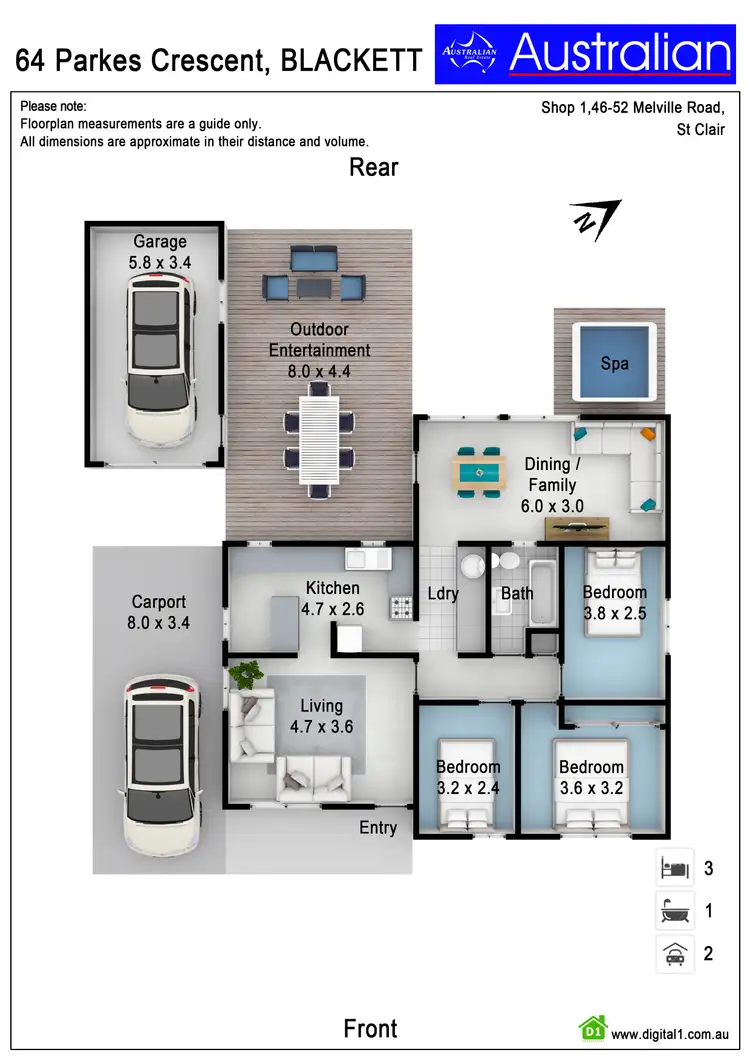 Floorplan of Homely house listing, 64 Parkes Crescent, Blackett NSW 2770
