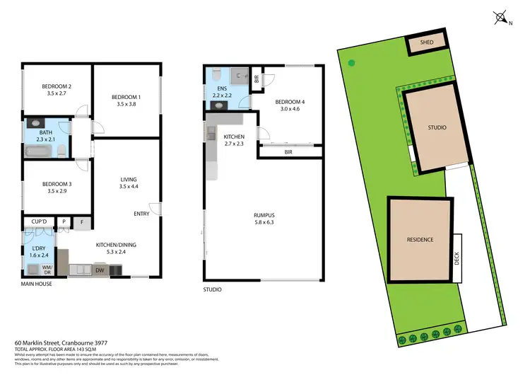 Floorplan of Homely house listing, 60 Marklin Street, Cranbourne VIC 3977