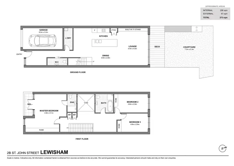 Floorplan of Homely terrace listing, 2B St John Street, Lewisham NSW 2049