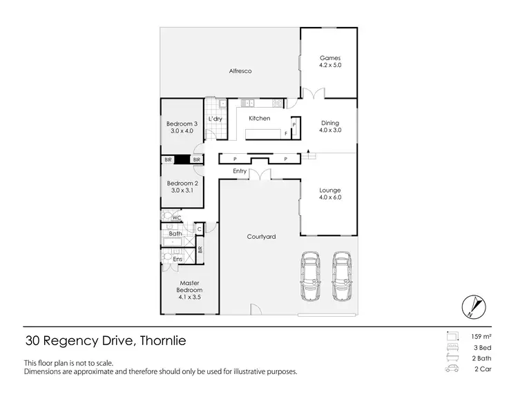 Floorplan of Homely house listing, 30 Regency Drive, Thornlie WA 6108