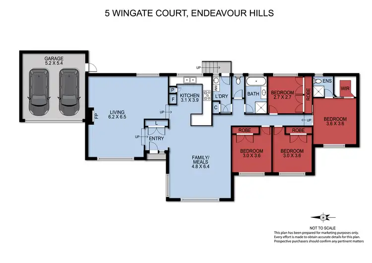 Floorplan of Homely house listing, 5 Wingate Court, Endeavour Hills VIC 3802