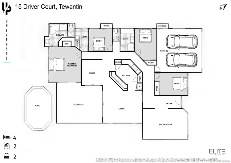 Floorplan of Homely house listing, 15 Driver Court, Tewantin QLD 4565