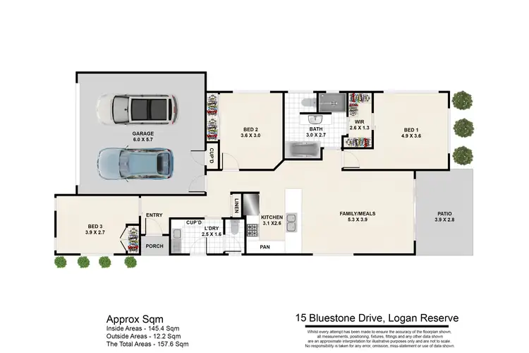 Floorplan of Homely house listing, 15 Bluestone Drive, Logan Reserve QLD 4133