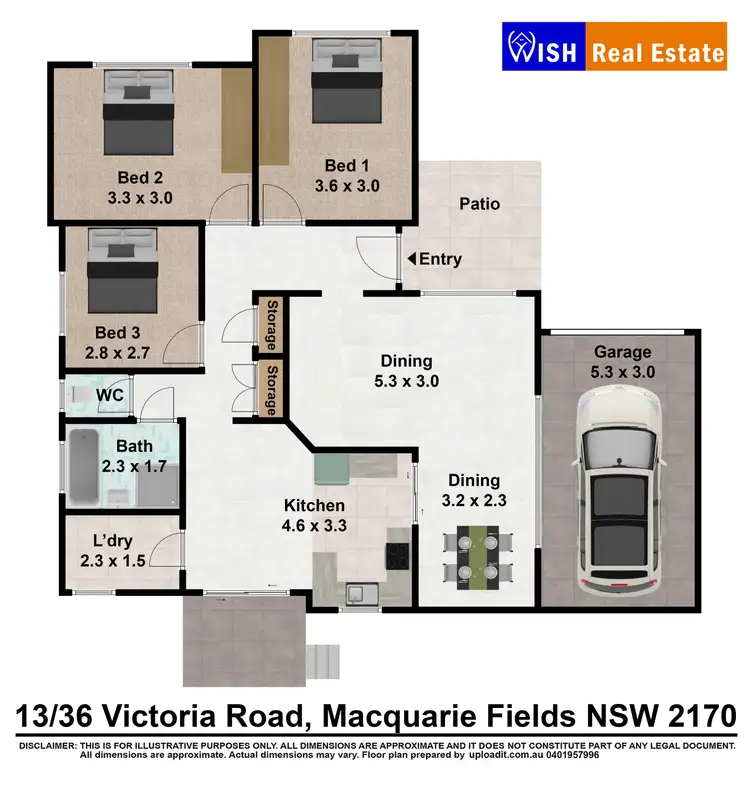 Floorplan of Homely villa listing, 13/36 Victoria Road, Macquarie Fields NSW 2564