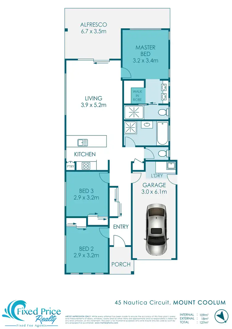 Floorplan of Homely house listing, 45 Nautica Circuit, Mount Coolum QLD 4573