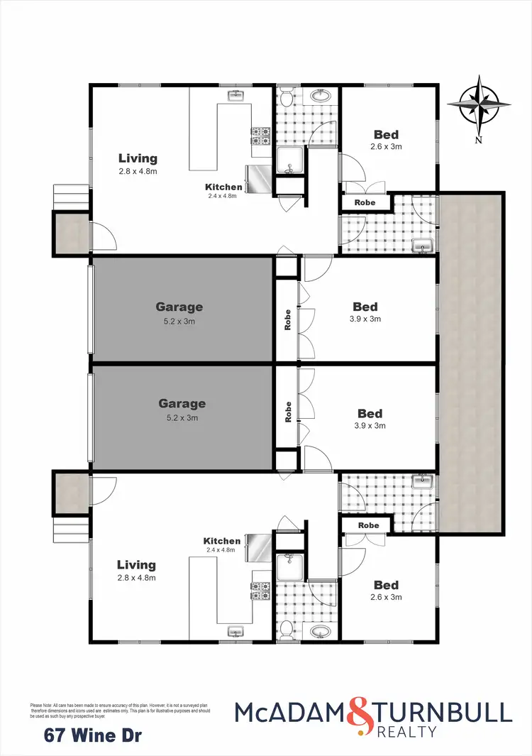 Floorplan of Homely block of units listing, 67 Wine Drive, Wilsonton Heights QLD 4350