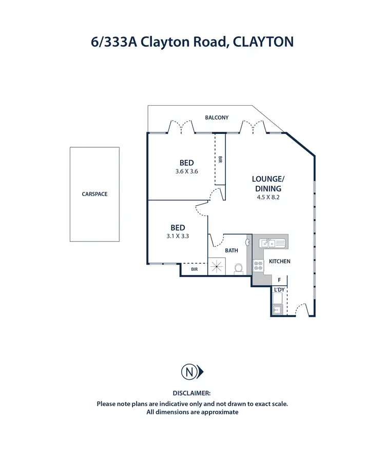 Floorplan of Homely apartment listing, 6/333A Clayton Road, Clayton VIC 3168