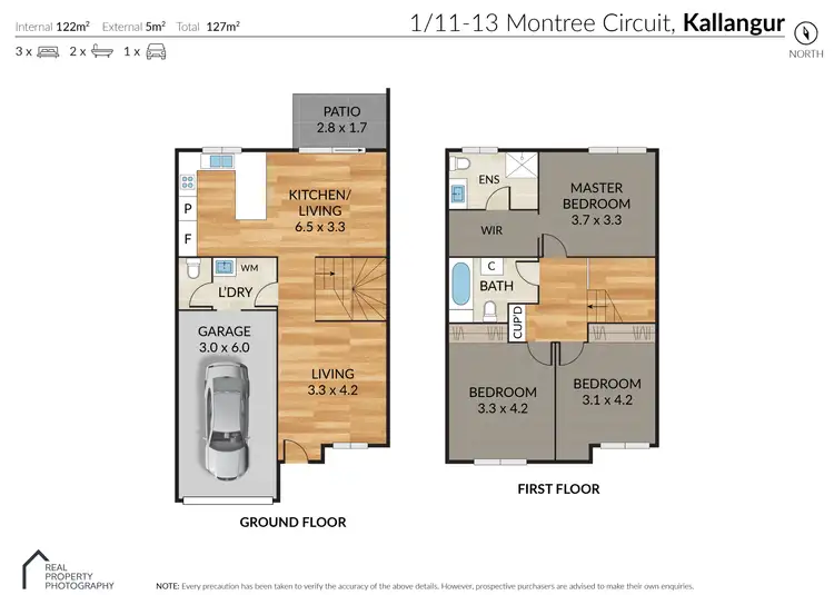 Floorplan of Homely townhouse listing, 7/11-13 Montree Circuit, Kallangur QLD 4503