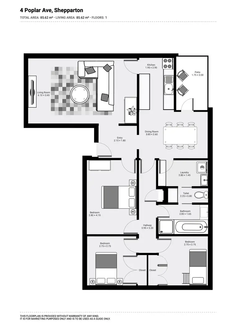 Floorplan of Homely house listing, 4 Poplar Avenue, Shepparton VIC 3630