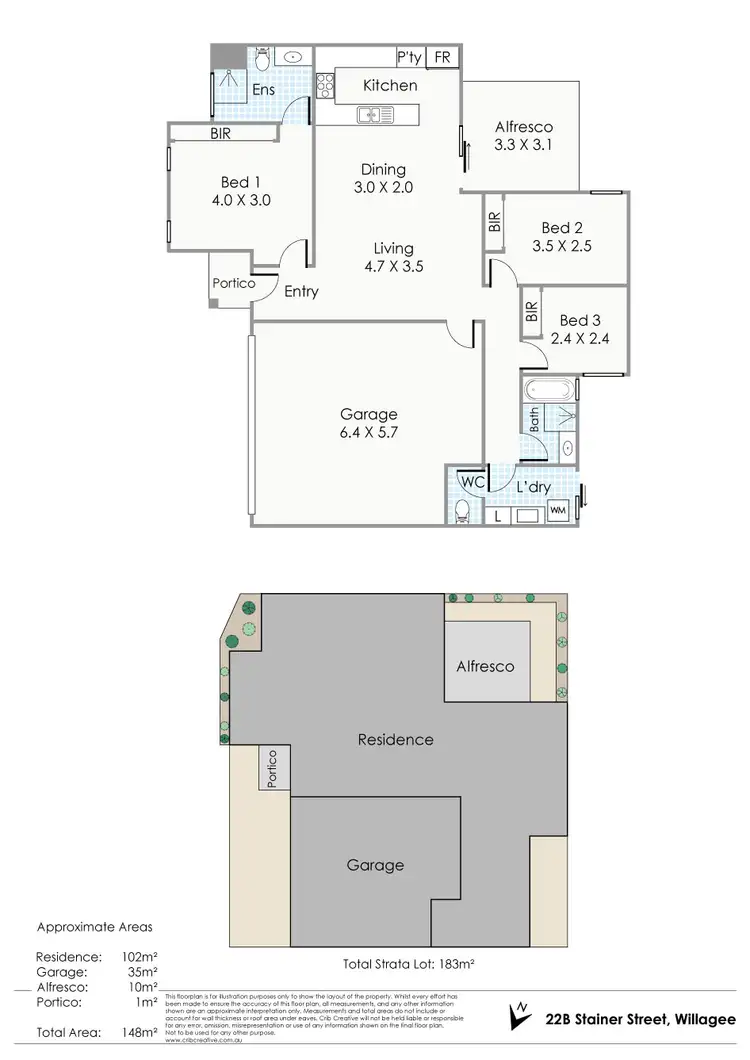 Floorplan of Homely villa listing, 22 Stainer Street, Willagee WA 6156